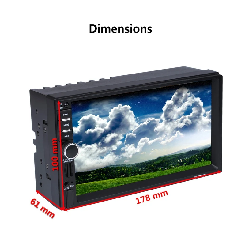  2 Din 7 Zoll HD TFF Kontaktieren Bildschirm Auto GPS Navigation FM Bluetooth Radio AUX 7156G Fahrze