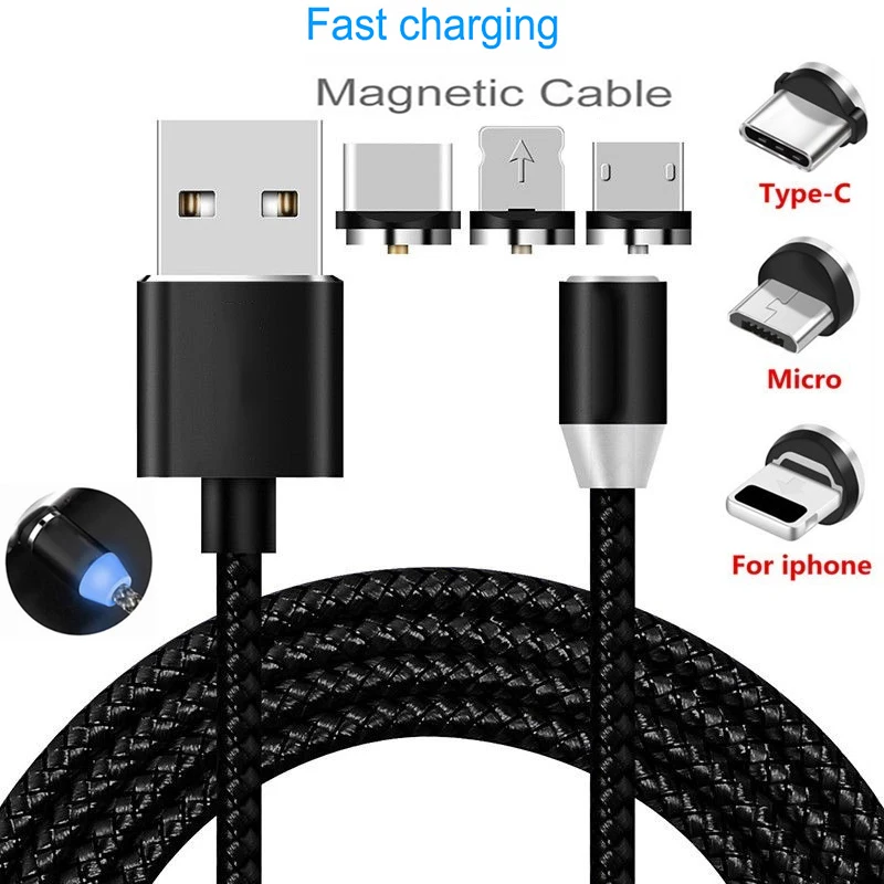 

Magnetic USB Fast Charging Data Cable For Samsung A10 A20 A30 A40 A50 A70 A80 A90 M10 M20 M30 iPhone XS MAX X 7 8 Plus Cord