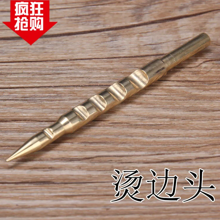 DIY Handmade Leather Tools Craft Pure Copper Side Head Wax Oil Sealing | Дом и сад
