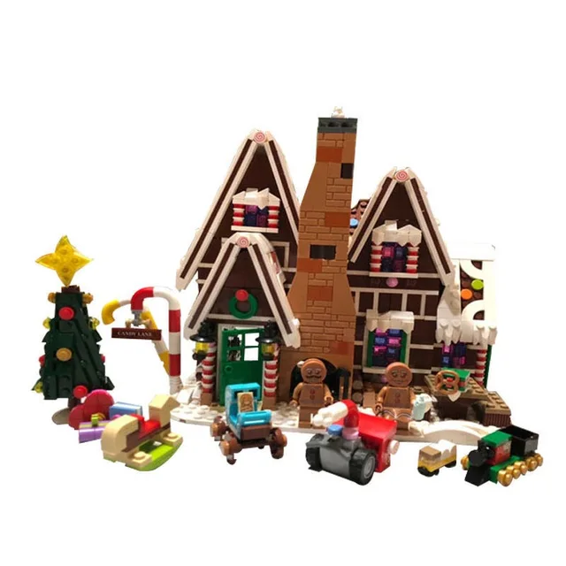 Stock Compatible with 10267 Girl Friends Gingerbreaded House Bricks Set with figure Building Blocks Toys For