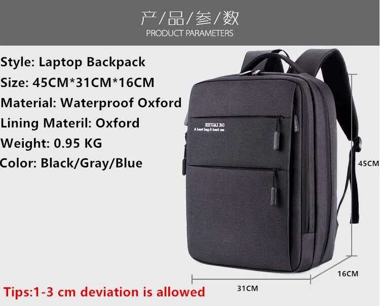Новое поступление ноутбук рюкзак с usb-портом школьная сумка Защита от кражи Для мужчин для 15," Сумка для ноутбука, рюкзак для путешествий мужской досуг рюкзак Mochila; Прямая поставка