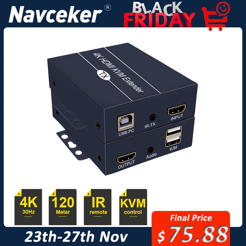 2020 Best IP Network HDMI KVM Extender 200m with