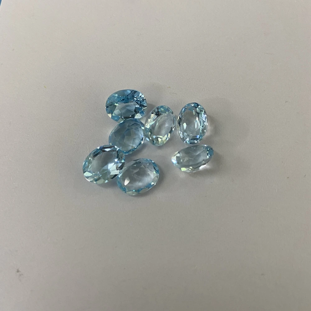 12&times;10mm 6 carats Oval cut natural Blue topaz sky blue topaz loose stone