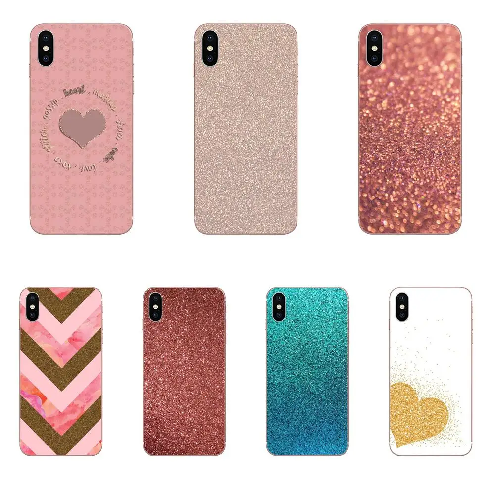 

Rose Gold Glitter Sparkles Soft TPU Call Box For LG K50 Q6 Q7 Q8 Q60 X Power 2 3 Nexus 5 5X V10 V20 V30 V40 Q Stylus