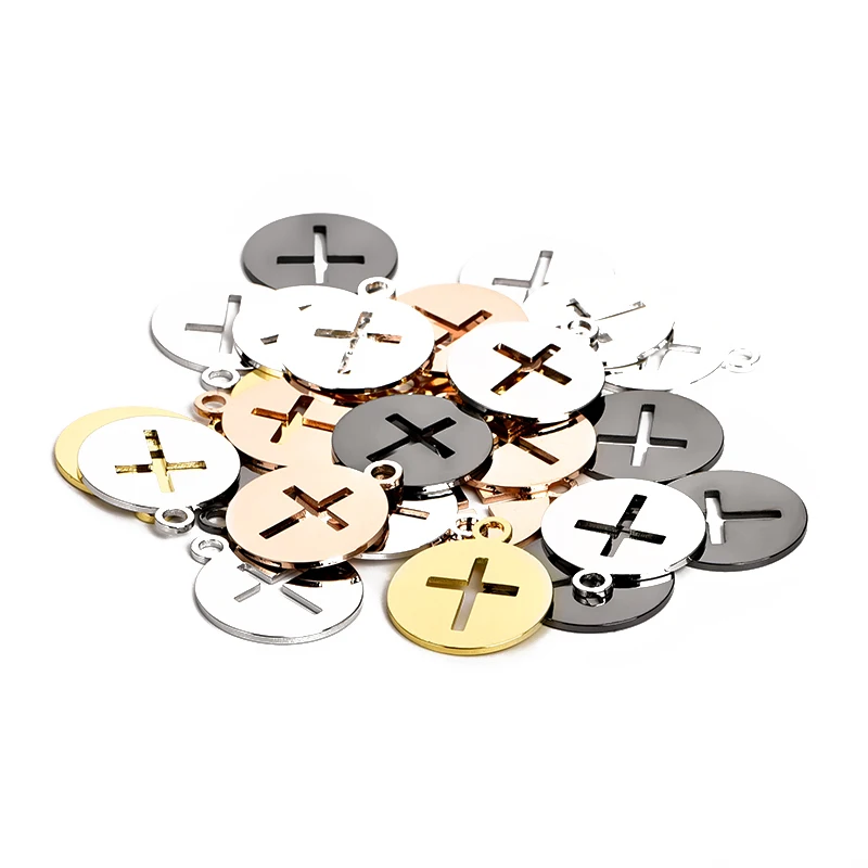 

Plating Multicolor Brass Single Hole Pendant Plane Hollow Cross Pendant DIY Bracelet Earring Necklace Accessories
