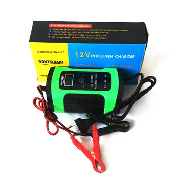 

New 12V 6A Full Automatic Wet Dry Lead Acid Battery-chargers Digital LCD Display Car Battery Charger Power Pulse Repair Chargers