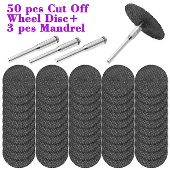 

50Pcs Fiberglass Reinforced Cut Off Wheel Rotary Discs With 3pcs 1/8" Mandrel Connecting Rods 2020 New