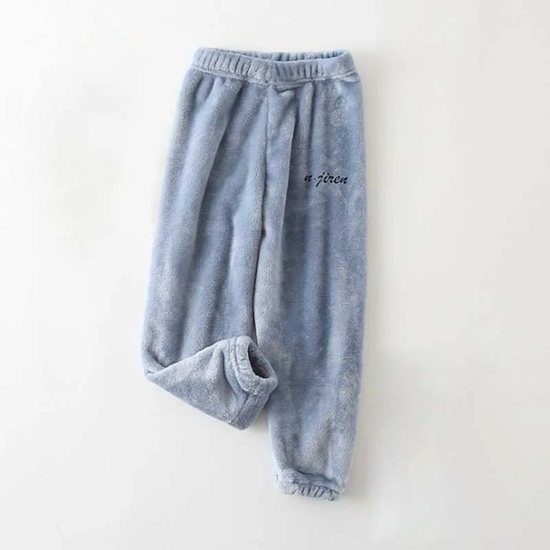Домашние штаны для детей; зимняя фланелевая пижама; брюки; пижамные ...