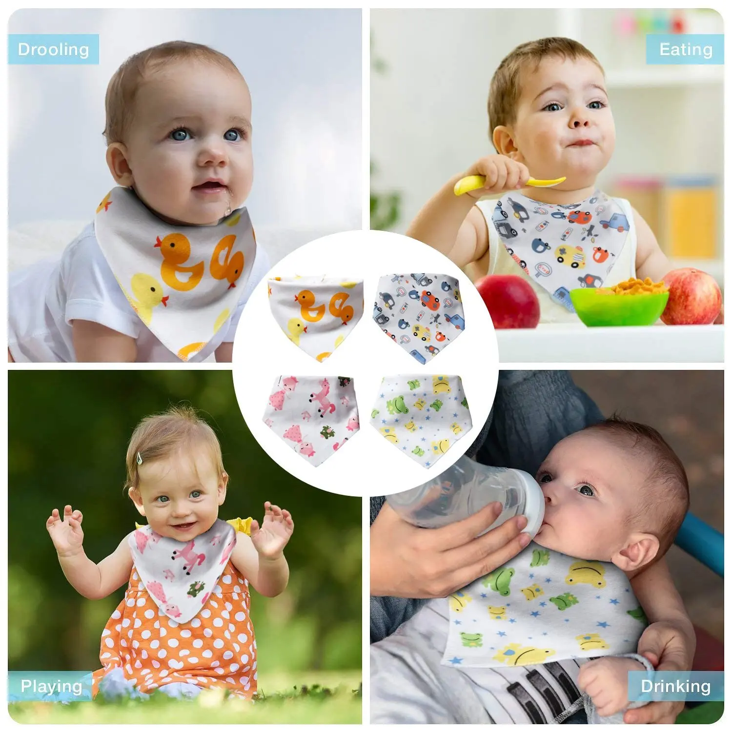 Хлопчатобумажные детские нагрудники бандана Baberos Bebe нагрудник детский халат треугольник двухслойная Пряжка для еды Burpe ткани детские вещи