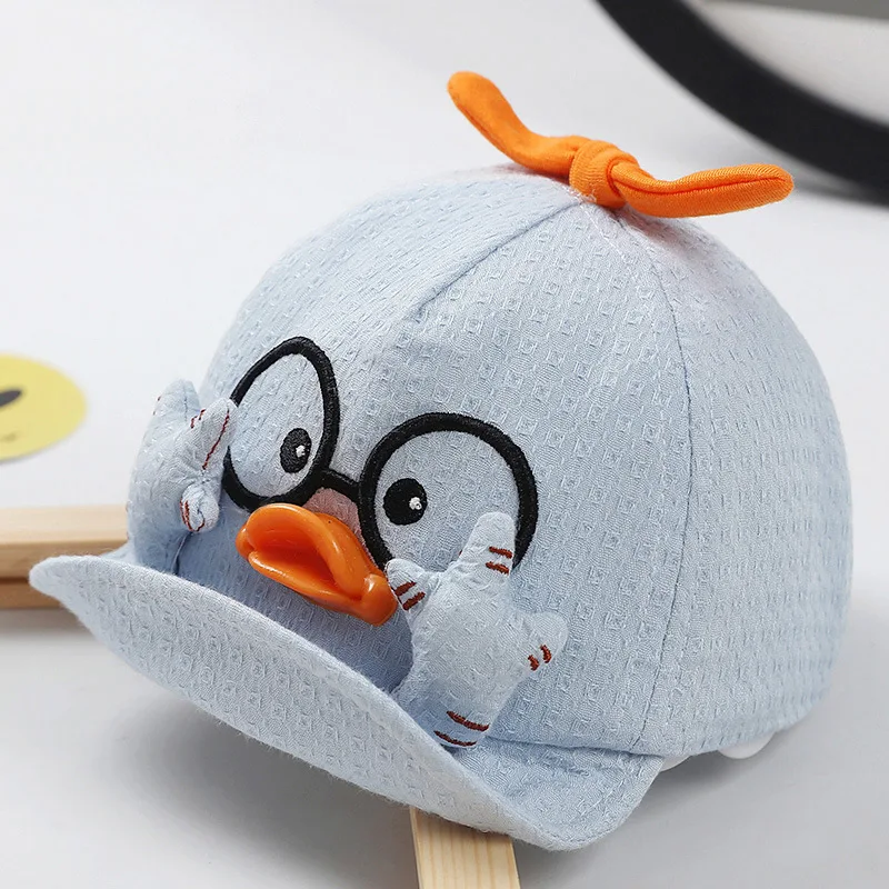 Summer Kids Mesh Baseball Caps Baby Lovely Cartoon Duck Cotton Hats Girl Boys Outdoor Sunshade Headwear 2 Styles 1-10M baseball cap baby hat kids sun hat