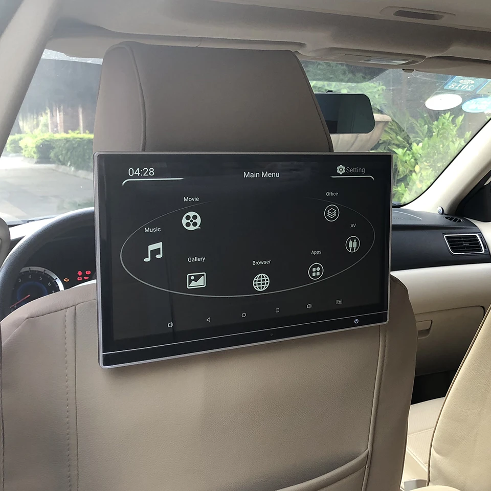 Монитор на подголовник автомобиля 12 5 дюйма Android 9 0 HD 1080P Wi Fi/Bluetooth/USB/SD/HDMI/FM|Мониторы