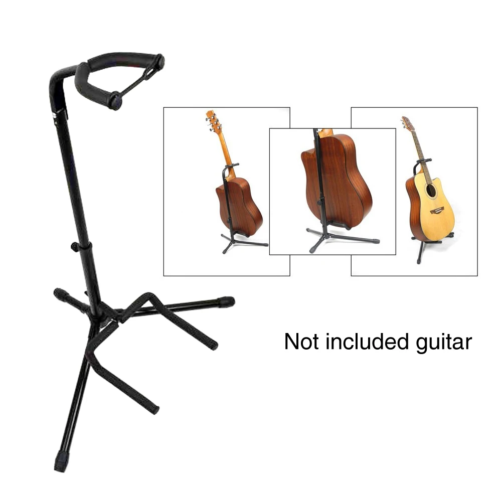Tripod Useful Foldable Practical Bracket Metal Universal Guitar Stand A-Frame Vertical Type Portable Instrument Support Travel | Спорт и