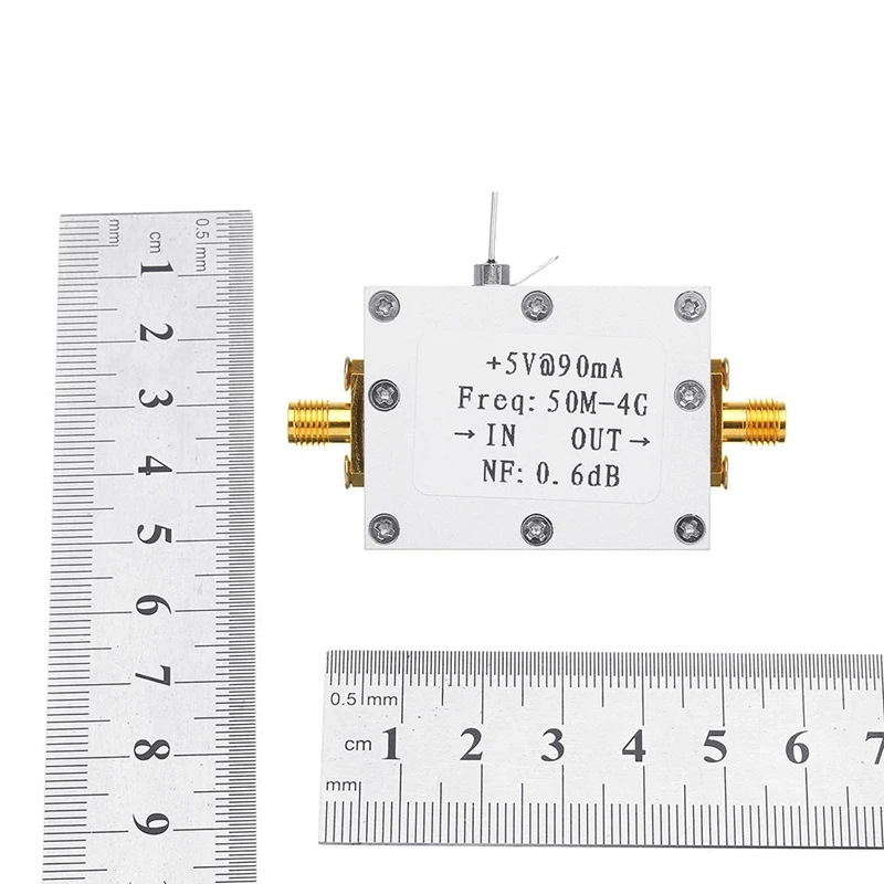RF Amplifier Low Noise Amplifier Ham Radio Module LNA 50M-4GHz NF=0.6DB RF FM HF VHF / UHF Ham Radio-110DBm