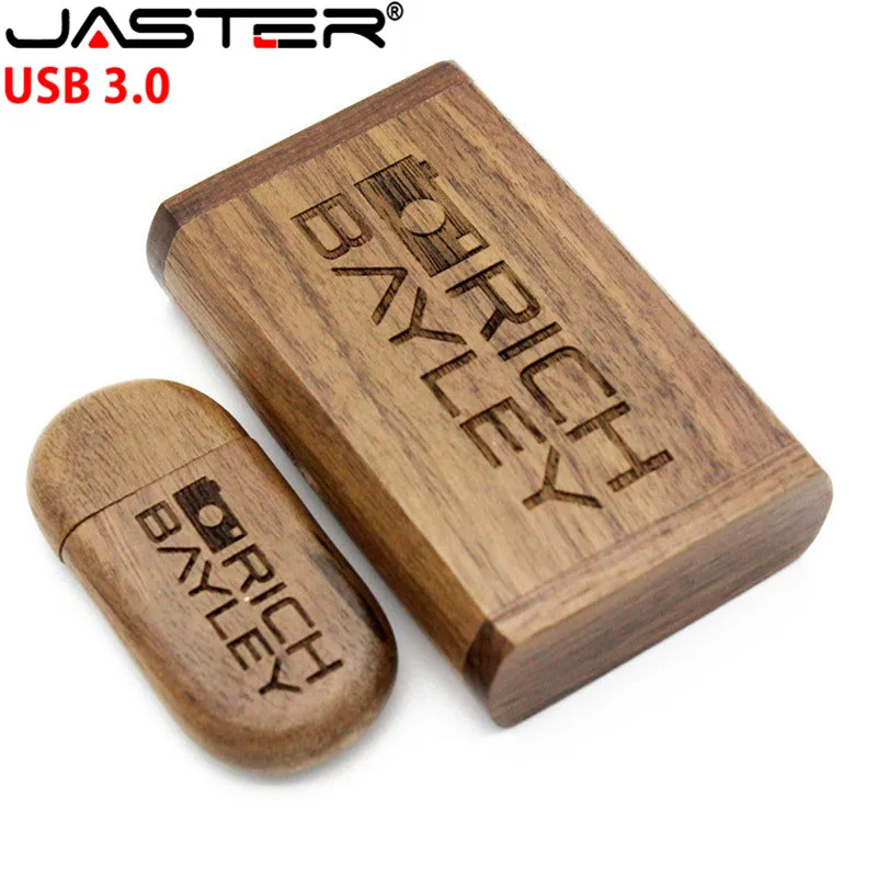 USB 3 0 флэш накопитель JASTER с логотипом на заказ деревянный персональный 16 ГБ 32 64 usb