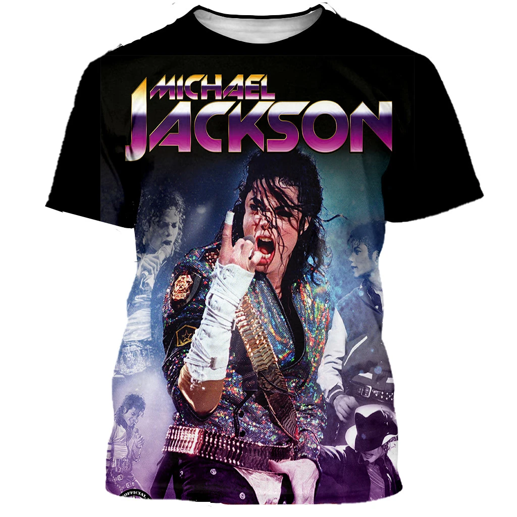 Camiseta clásica Michael Jackson para hombre y mujer, camisa con estampado 3D, ropa de calle de hop, tops informales de verano, envío nueva|Camisetas| - AliExpress