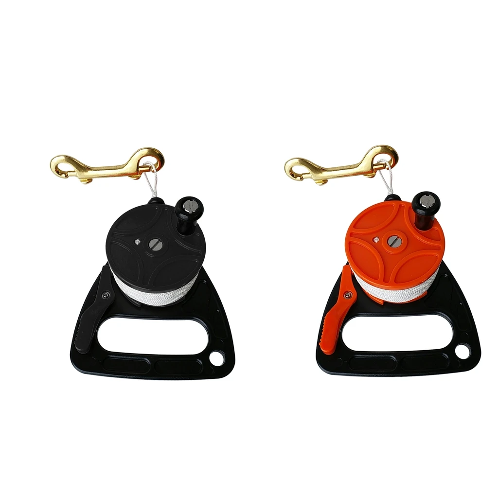 Multi Purpose SMB Scuba Dive Reel with Handle, Thumb Stopper, 46m Line, Bolt Clip - Various Colors