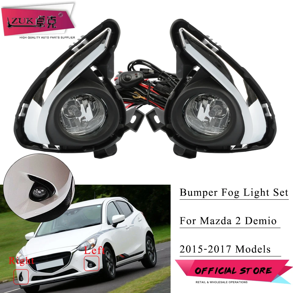 ZUKForMazda2Demio201520162017ChromingCarAdditionalFront