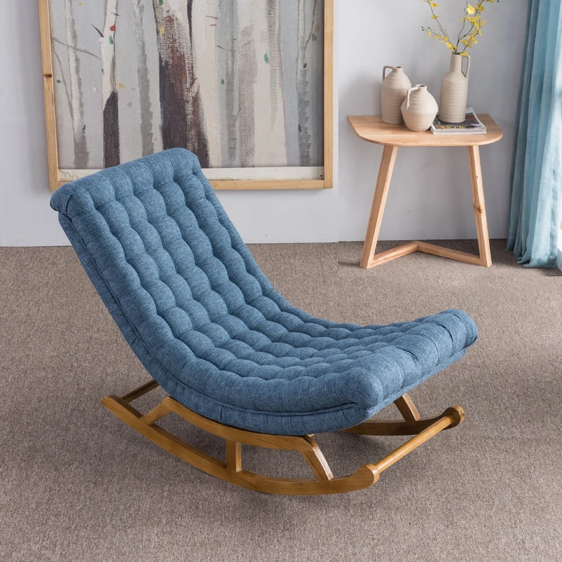 

M8 Nordic Simple Rocking Chair Recliner Pregnant Women Chair Lazy Couch Single Balcony Nap Sway Chair Rocking Chair
