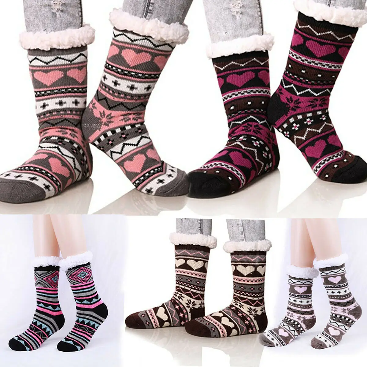 Posada Uva ropa interior Las nuevas mujeres de invierno de Navidad caliente calcetines gruesos de  algodón suave calcetín lindo Santa Claus ciervo medias de invierno _ -  AliExpress Mobile