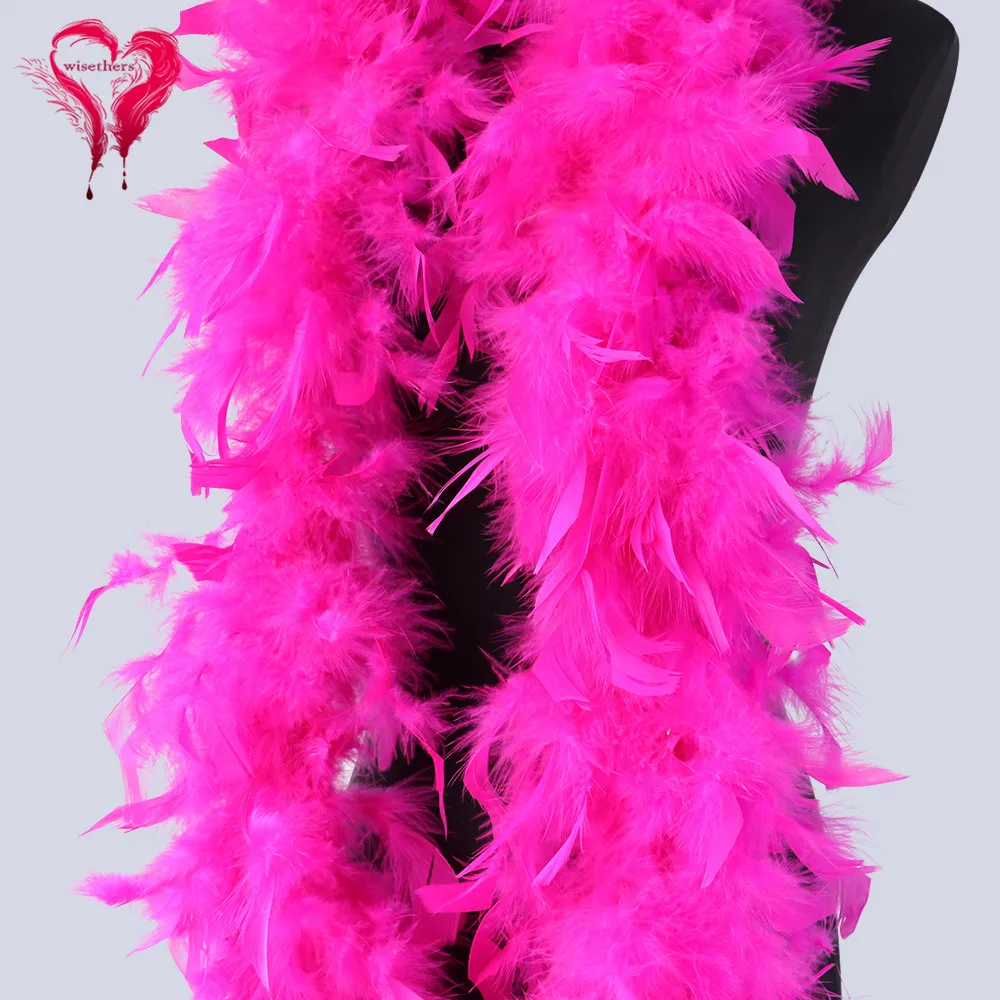 Turkey Feather Boa Party Clothing Fluffy Feather Shawl Dyed Colored for Wedding Carnival Dress Decorative 60 Grams/1 Pcs