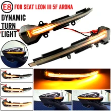 

For SEAT Leon III Mk3 5F 13-18 Ibiza KJ Mk5 V Arona 17-18 LED Dynamic Turn Signal Blinker Sequential Side Mirror Indicator Light