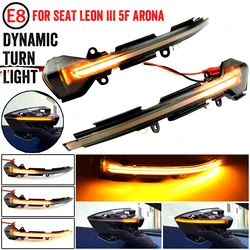 Para seat leon iii mk3 5f 13 18 ibiza kj mk5 v arona 17 18 led dinâmico turn signal blinker sequencial espelho lateral indicador de luz