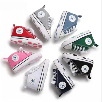 

2020 Brand New Cute Toddler Baby Girl Shoes Newborn Infant Anti-slip Soft Sole Children Casual Canvas Shoes Prewalker 0-18M