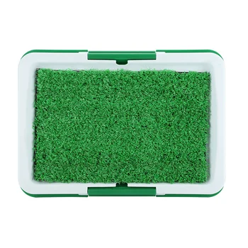 

Dog Pet Potty Mat Grass Pad with Mesh And Collection Tray Portable Toilet Large Loo Tray Grass Mat Pet Toilet for Dogs Cats