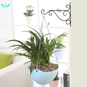 

25x20CM Wall Hanging Brackets Hooks Garden Basket Lantern Lawn Light Flower Pots Plant Hanger Gardening Decoration Storage Hook