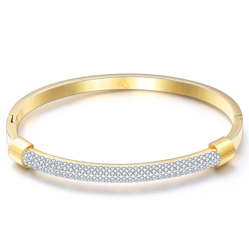 Bracelet Bangles Femme Crystal Jewelry Stainless Steel Cuff Bangles For Women bangle bracelet stainless steel bracelet crystal bracelets zircon bracelet zirconia bangle