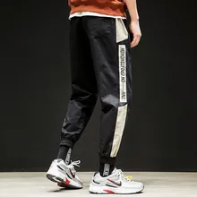 Стиль, осенняя мода, популярный бренд, комбинезон, мужские свободные хлопковые шаровары, Молодежные мужские зауженные повседневные брюки