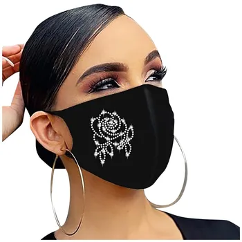 

1/5PC маски mascarar Fast delivery Headband Women Reusable Outdoor Drill Breathable Fashion Ice Cotton Mask masque mascarillas