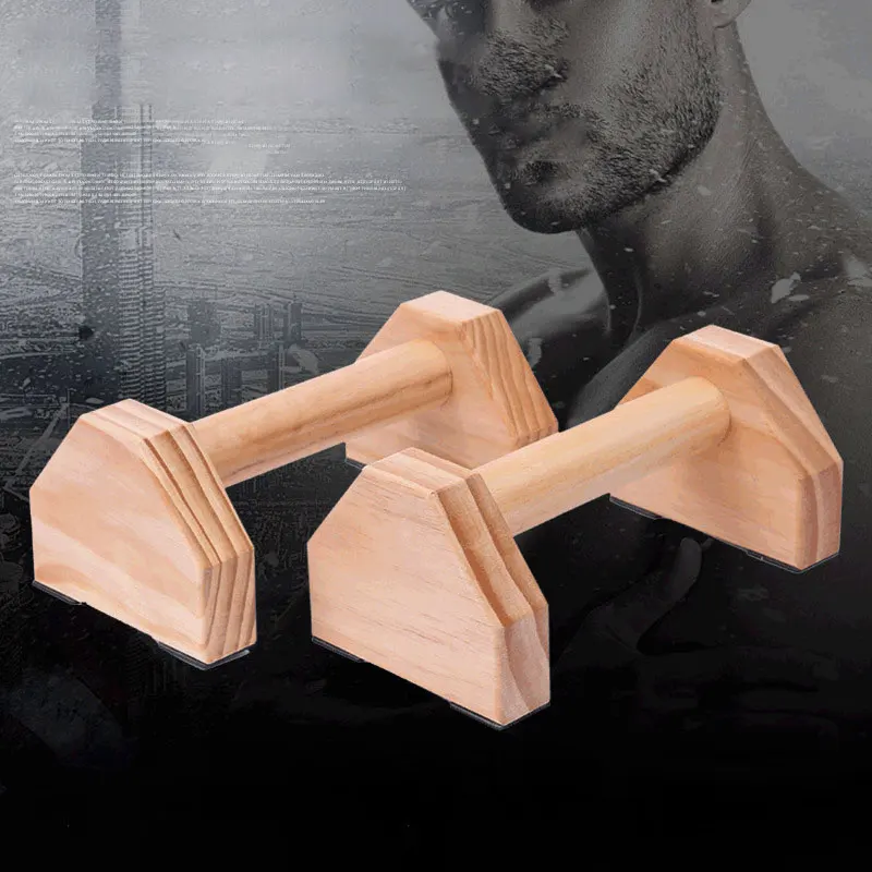 Fitness Wooden Rack Push-ups Gymnasium Exercise Training Chest H-shaped Wooden Calisthenics Handstand Parallel Rod Double rod