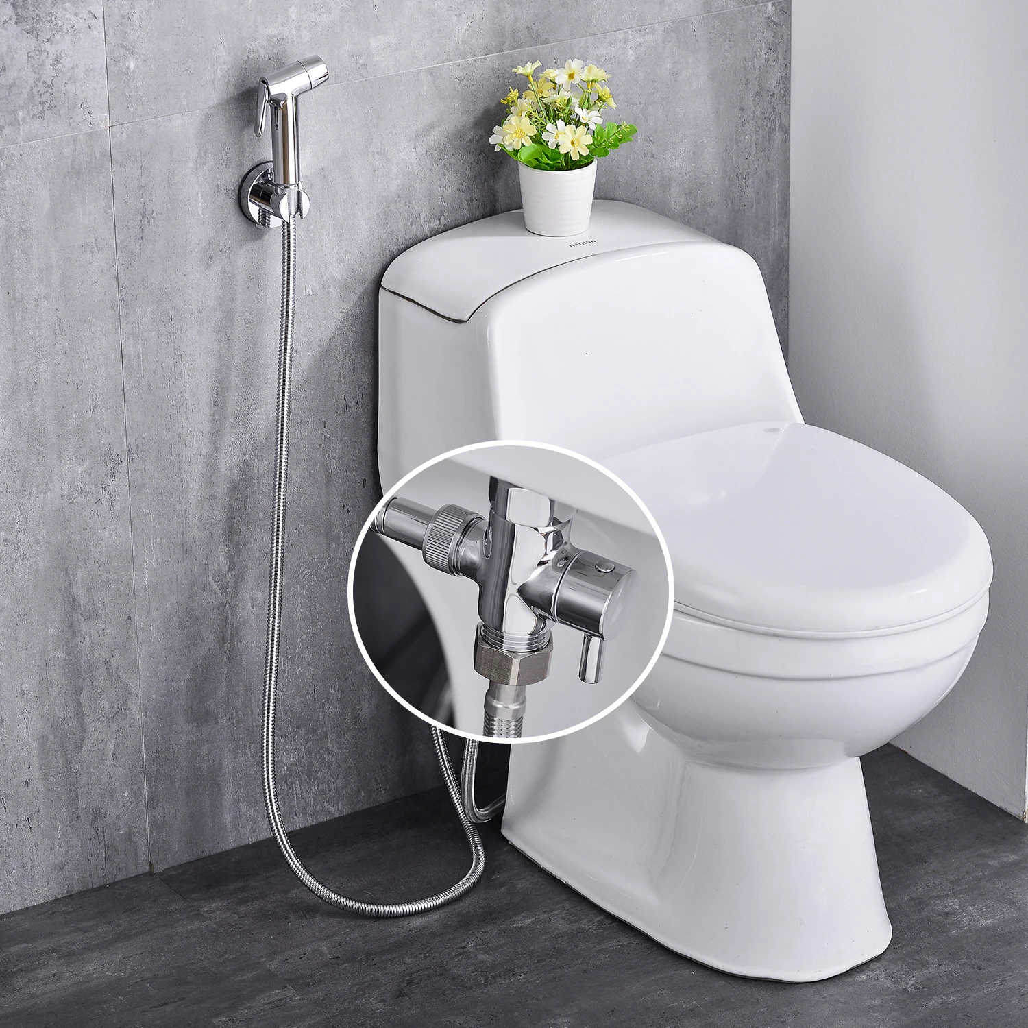 Doccetta Per WC In Acciaio Inox - Pulizia E Igiene, Getto Regolabile, Senza Accessori - Foto 3