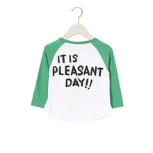 Г. Осенняя новая стильная детская футболка для мальчиков из чистого хлопка с вырезом лодочкой и длинными рукавами с изображением щенка; Футболка с рукавами реглан