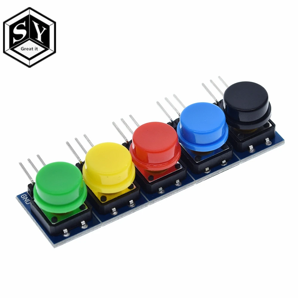 5pcs 12x12mm Big Key Module Big Button Module Light Touch Switch Module ...
