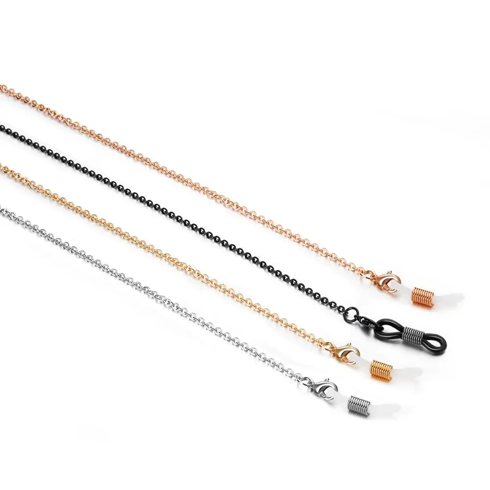 Elegant Stainless Steel Eyeglasses Chain - Retro Classic Design for Sunglasses or Reading Glasses, Available in 4 Colors
