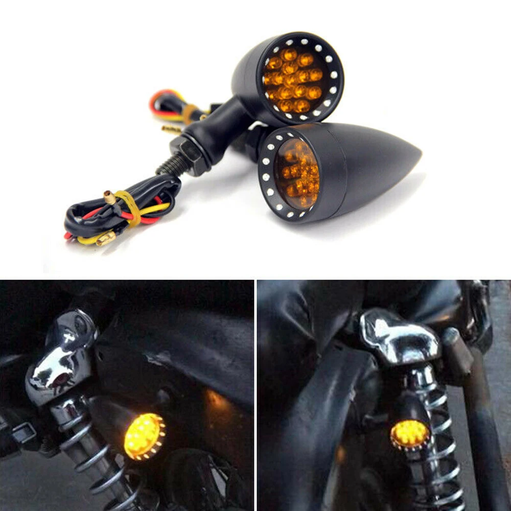 2x Мотоцикл светодиодный указатели поворота бег сигнальные лампы для Sportster лампы