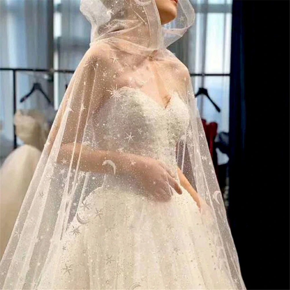 Bling Cloak Wedding Veil Bridal Cape 