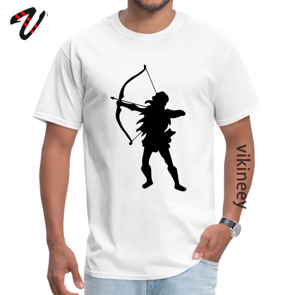 Мужская футболка с вырезом лодочкой в стиле ретро для стрельбы из лука|Футболки| |