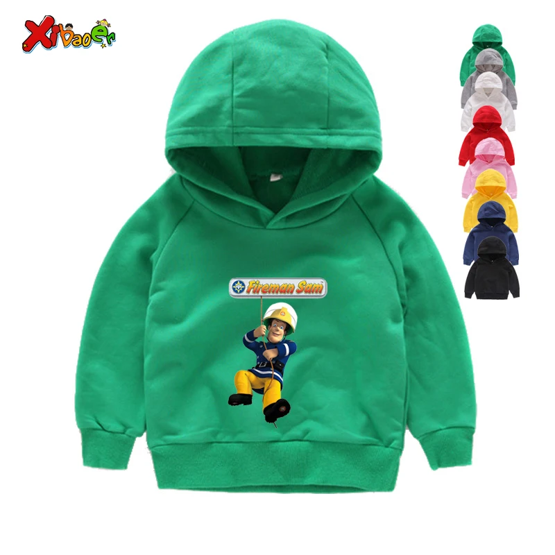Children Hoodies Cartoon Fireman Sam Printed Funny Hoodies 6T Kids Winter Tops Baby Girls Boys Great Casual Hoodies Sweatshirts - Цвет: Hoodies Kids