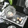 Butterfly Flower Crystal Glass Candy Jar, Dried Fruit Plate, Sugar Bowl, Jewelry Box with Lid, Living Room 4