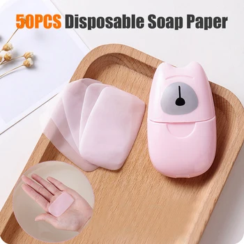 

150PCS Disposable Soap Paper Washing Cleaning Hand Bath Scented Soap Paper Soap Sheets Sanitizer for Kitchen Travel Hiking