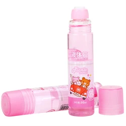 Colle liquide colorée mignonne 50ml, 1 pièce, papeterie de bureau pour étudiant, bricolage, Scrapbook, journal intime, fournitures scolaires, Kawaii 