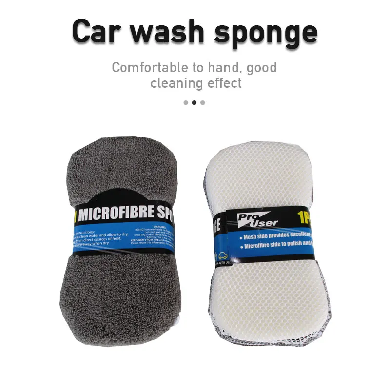 9pcs Car Wash Cleaning Kits Microfiber Auto Detailing Washing Tools Towels Blush Sponge Wash Glove Polish Care Applicator Pads 4