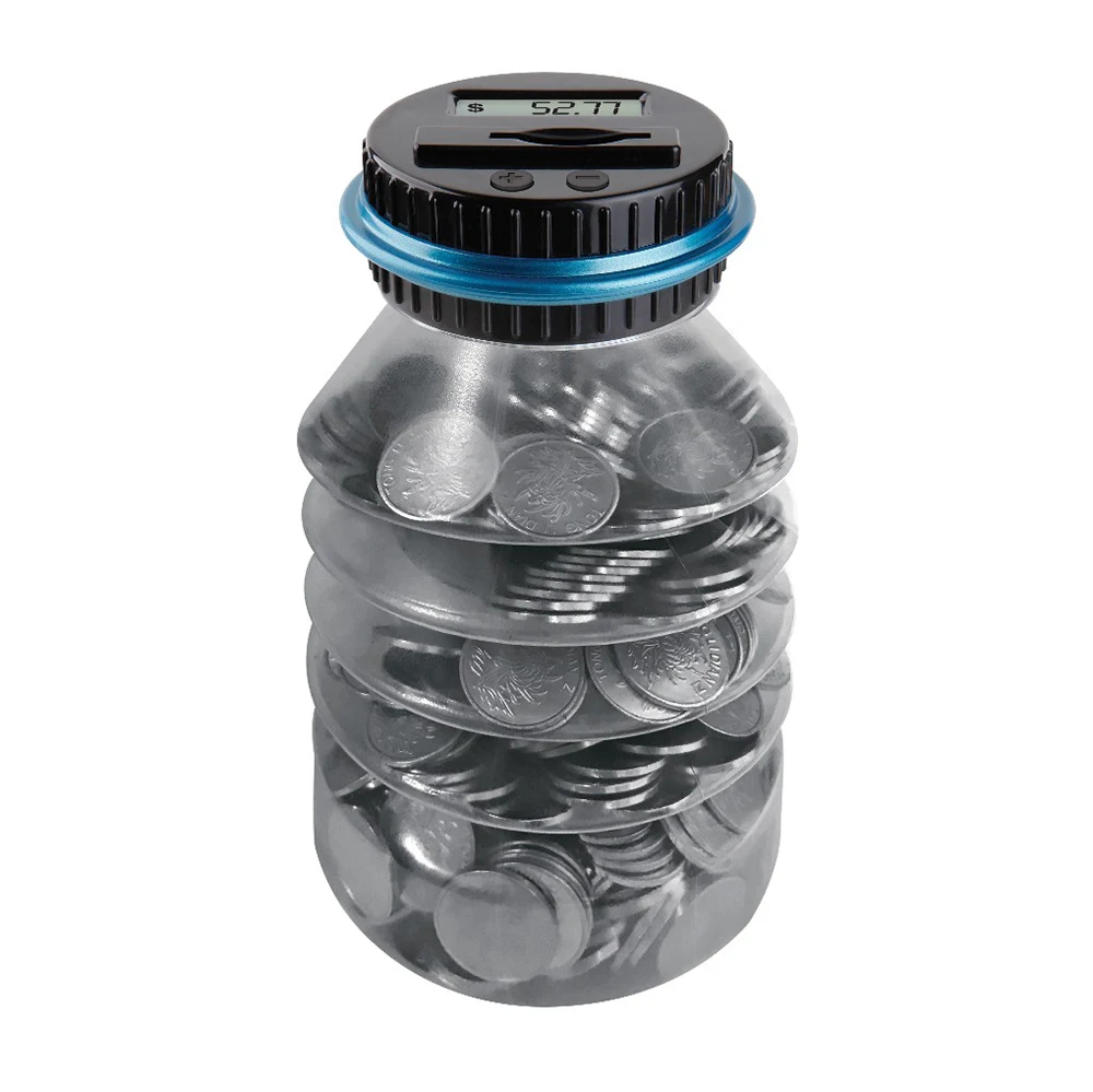 

Bank Counter Coin Electronic Digital LCD Counting Coin Money Saving Box Jar Coin Countable, foldable and retractable new
