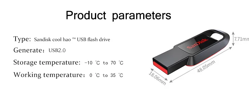 SanDisk 16 ГБ 32 ГБ USB 2,0 флешка, переносной usb-накопитель Mini портативный USB накопитель 64 Гб 128 Гб карта памяти накопитель данных для компьютера