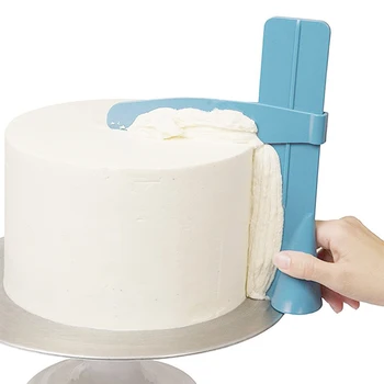 

DIY Cake Scrapers Scraper Smoother Adjustable Fondant Spatulas Cake Edge Smoother Cake Decoration Accessories Level Rotating