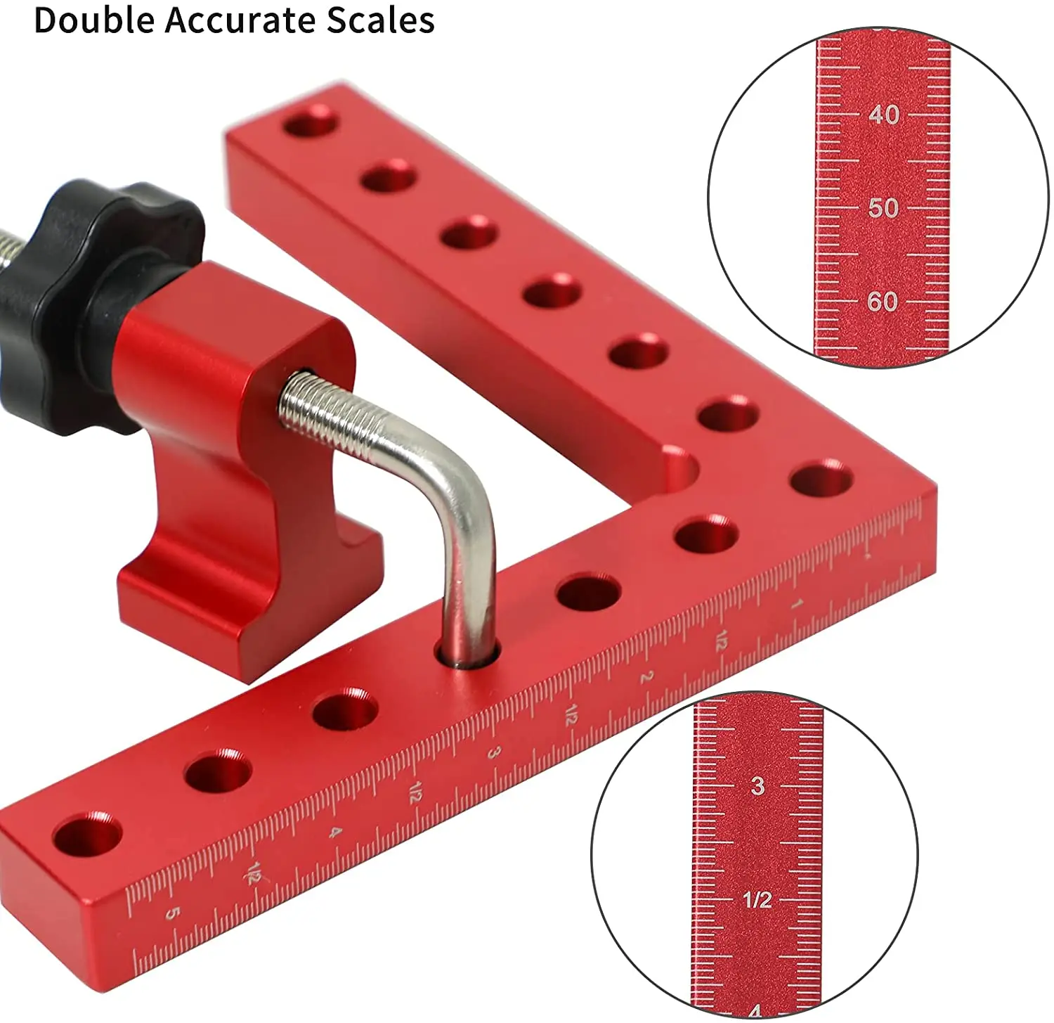

Woodworking Adjustable Corner Clamping Ruler Aluminium Right Angle Clamps 120mm 160mm L-Shaped Auxiliary Fixture Positioner Clip