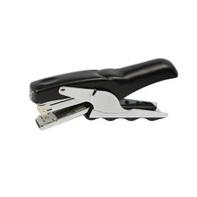

Plier Stapler Hand Grip Type Metal Stapler Efficient Stapler without Stitching Needle (Black)
